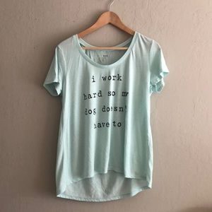 soft, teal sleep t-shirt